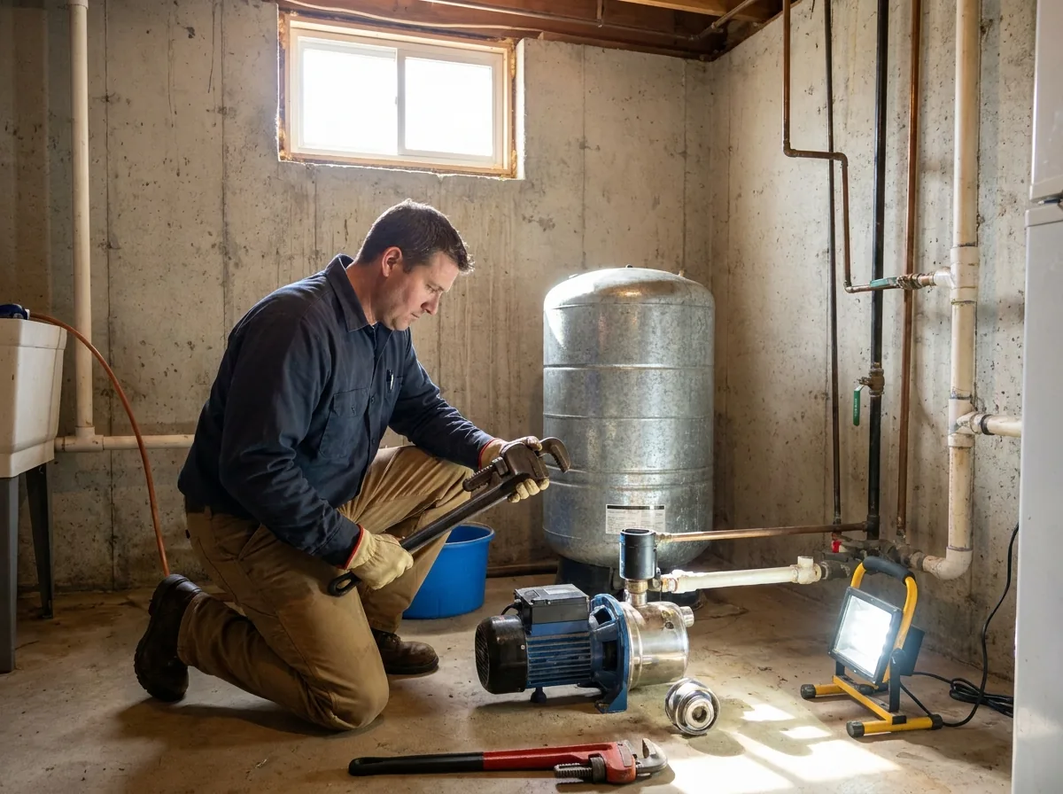 Well pump and pressure tank repair